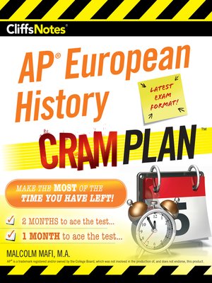cover image of CliffsNotes AP European History Cram Plan